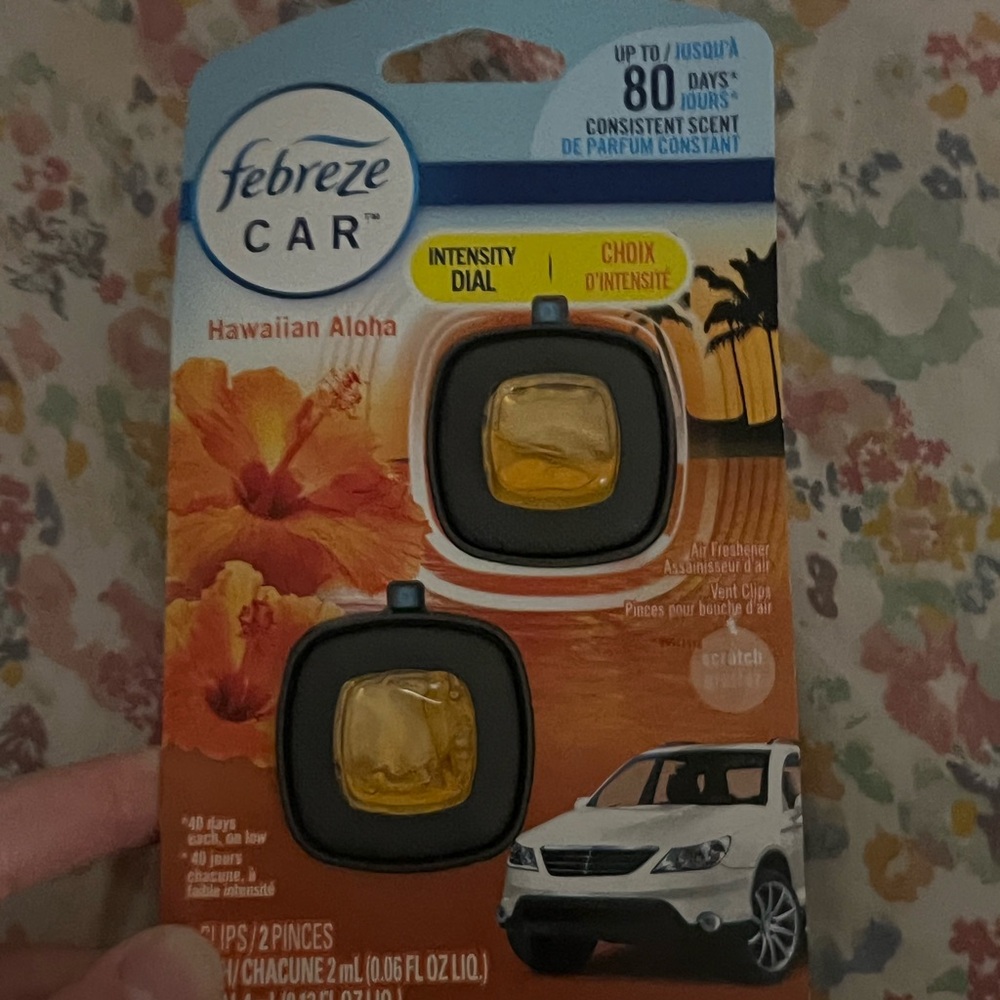 Febreze Car Vent Clips with Blue and Black Accents